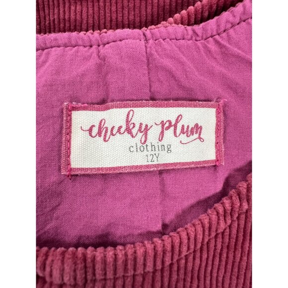 Cheeky Plum Parker Corduroy Jumper Dress Wild Plum - Picture 9 of 12